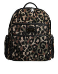 Multicolor Leopard Print DG Logo Plaque Männer Rucksack Tasche