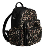 Multicolor Leopard Print DG Logo Plaque Männer Rucksack Tasche