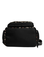 Multicolor Leopard Print DG Logo Plaque Männer Rucksack Tasche