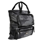 Graue Tarnfarben-Baumwolltasche mit mehreren Fächern Tote Bag