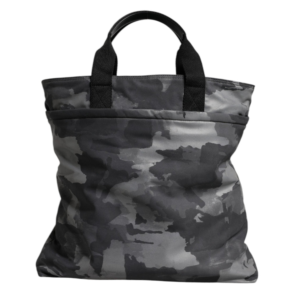 Graue Tarnfarben-Baumwolltasche mit mehreren Fächern Tote Bag