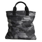 Graue Tarnfarben-Baumwolltasche mit mehreren Fächern Tote Bag