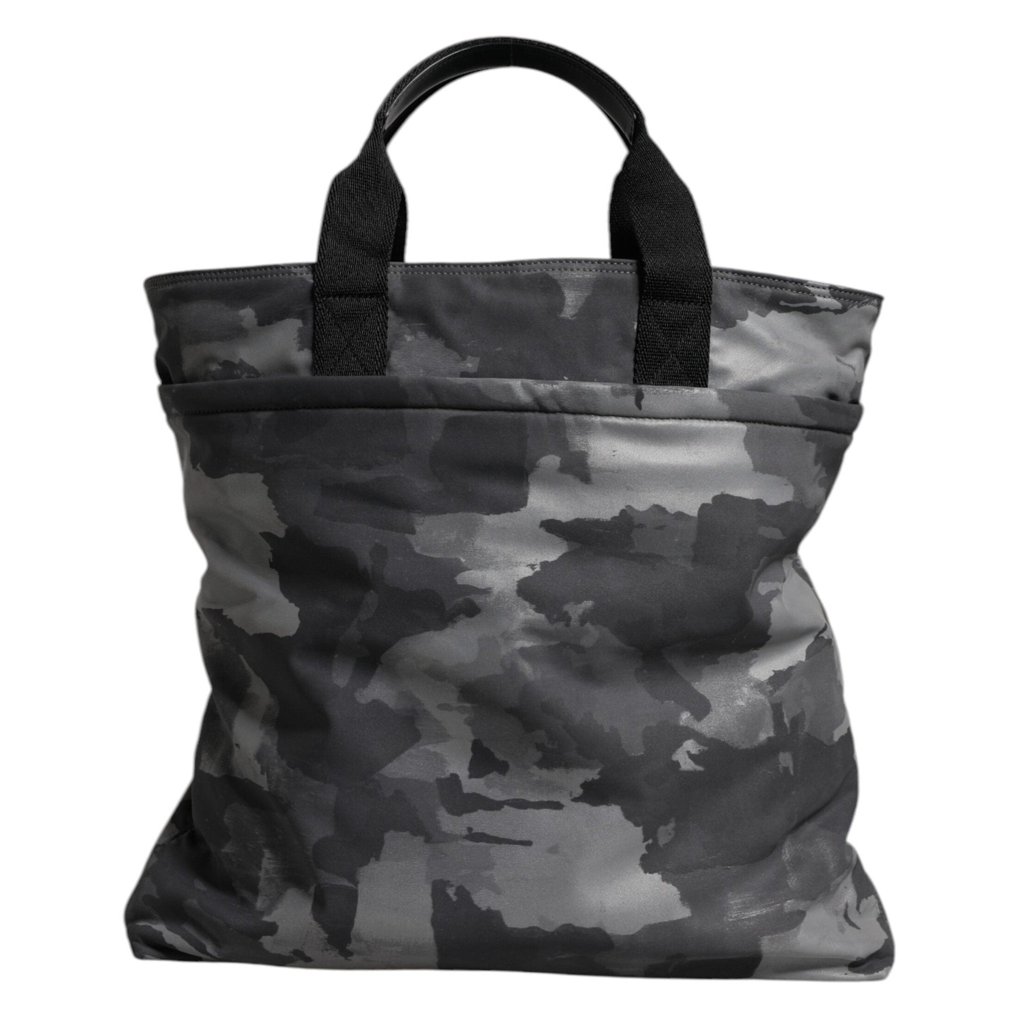 Graue Tarnfarben-Baumwolltasche mit mehreren Fächern Tote Bag