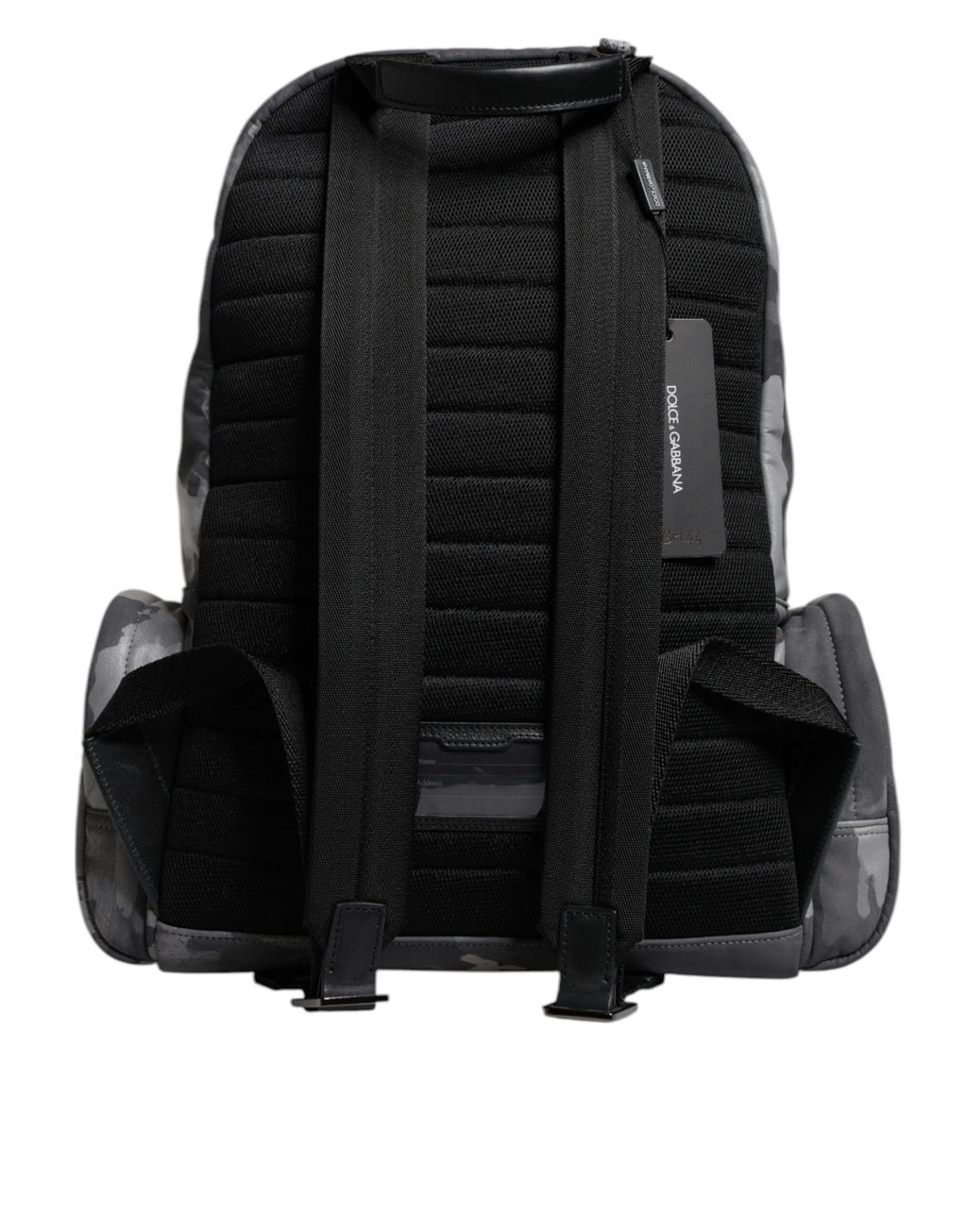 Graue Baumwolle Camouflage Logo Plaque Rucksack Tasche