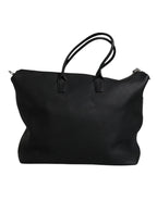 Schwarze Kalbslederhandtasche Duffle Bag