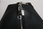 Schwarze Kalbslederhandtasche Duffle Bag