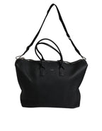 Schwarze Kalbslederhandtasche Duffle Bag
