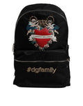 Schwarzes Nylon #DGFAMILY verschönert Rucksack VULCANO Tasche