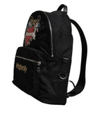 Schwarzes Nylon #DGFAMILY verschönert Rucksack VULCANO Tasche