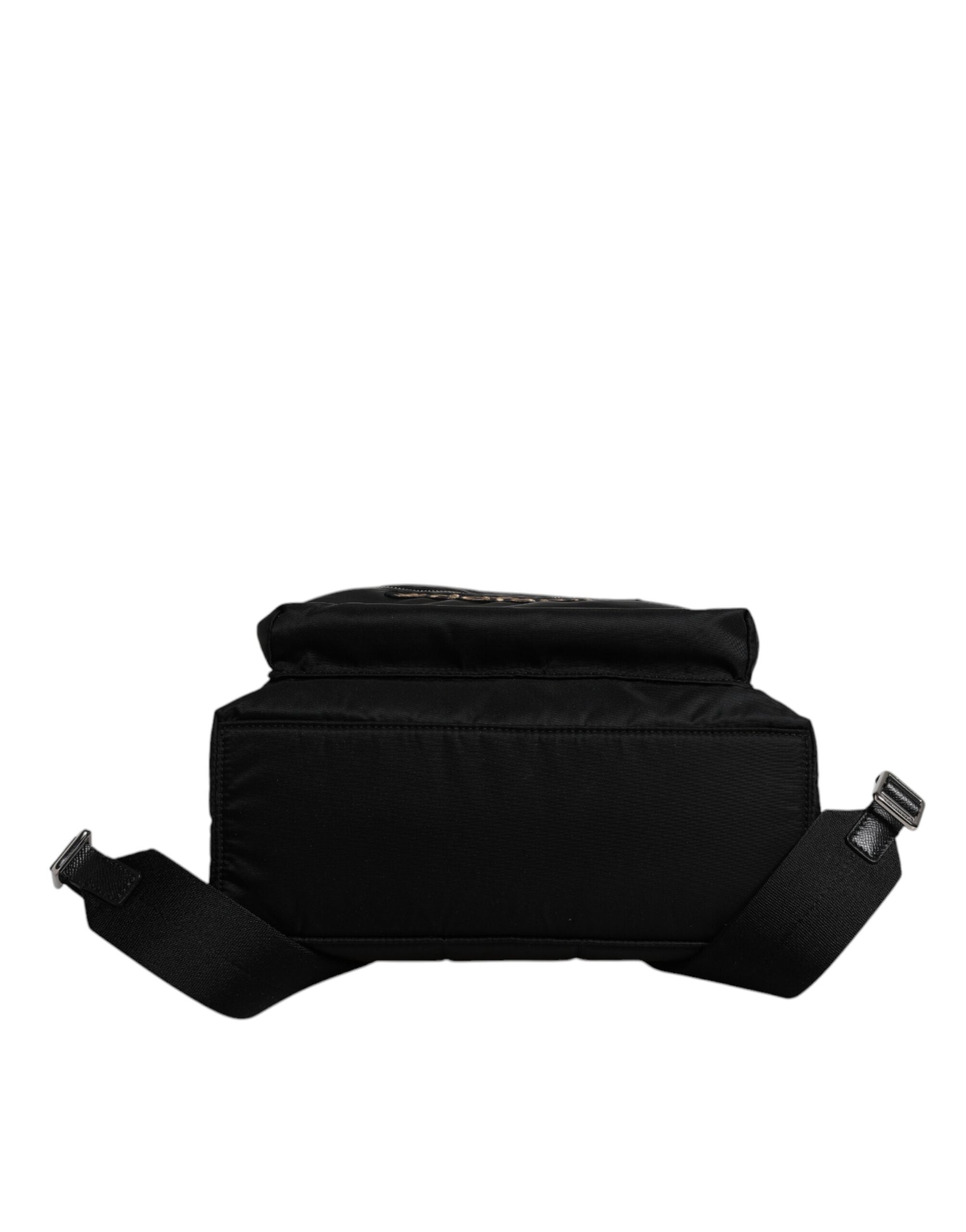 Schwarzes Nylon #DGFAMILY verschönert Rucksack VULCANO Tasche