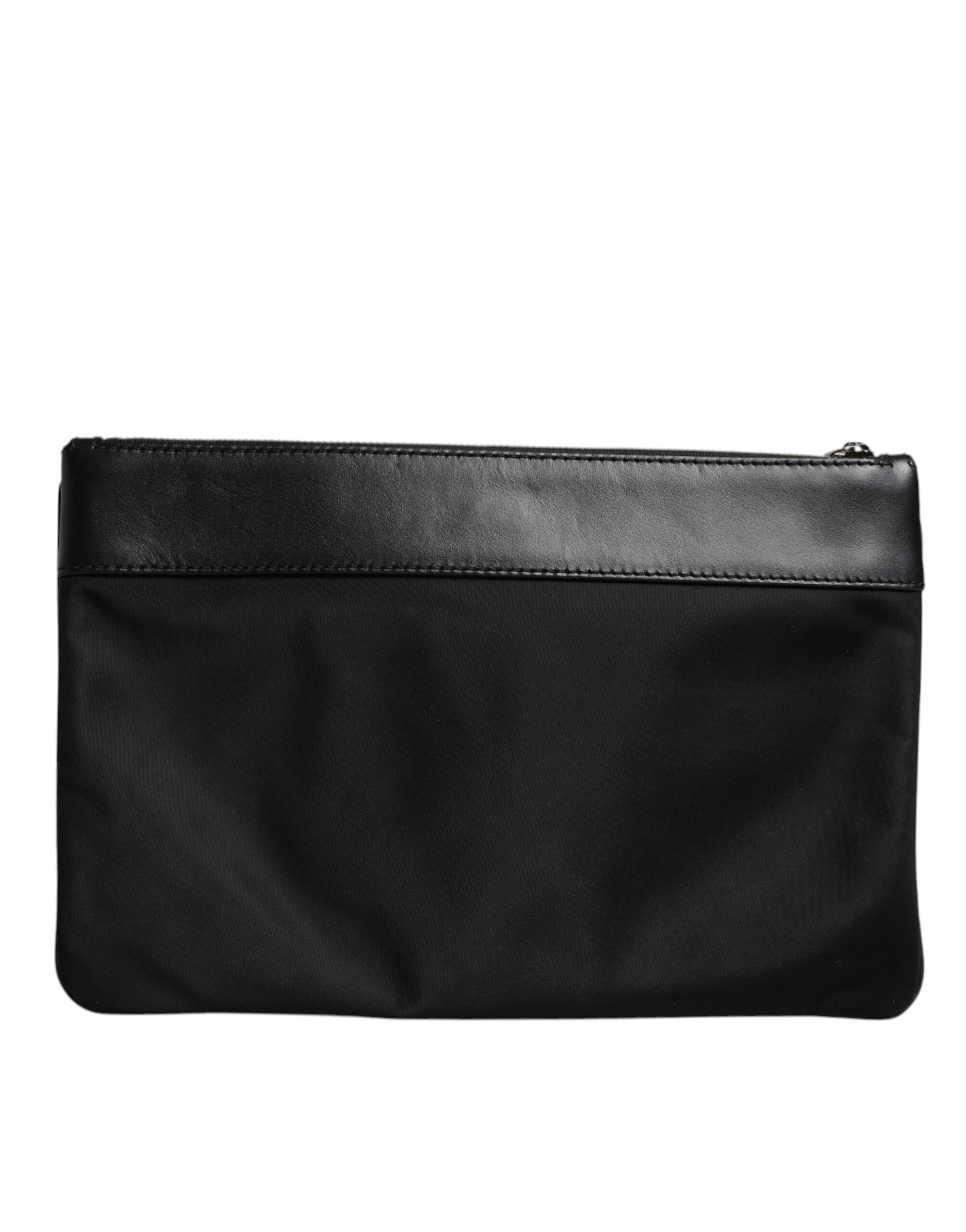 Multicolor Leopard Jacquard Print Logo Plaque Pouch Tasche