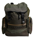 Militärgrünes Patchwork Schulrucksack Tasche