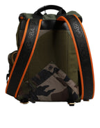 Militärgrünes Patchwork Schulrucksack Tasche