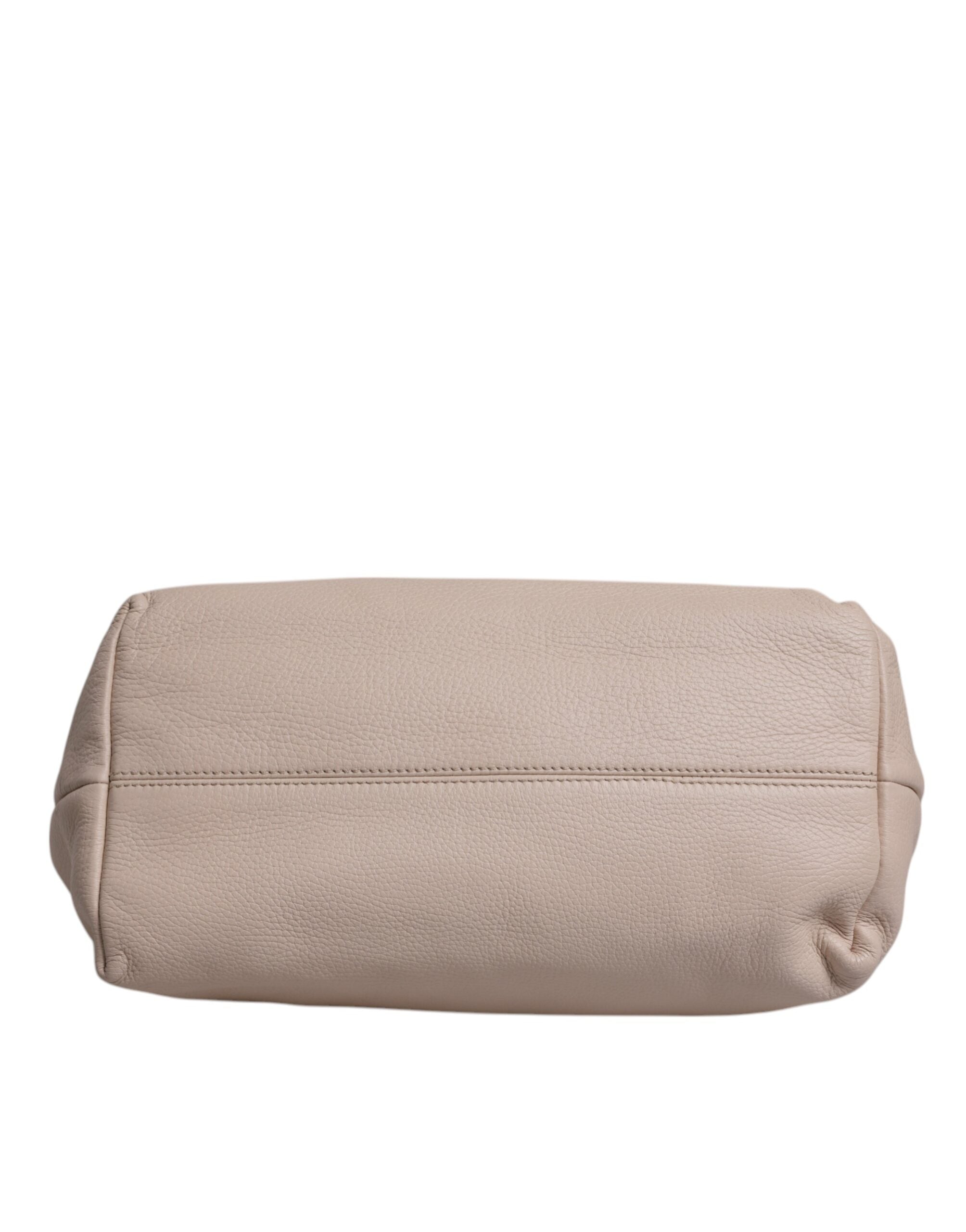 Hellrosa Hirschleder Logo-Plakette Tote Top Handle Bag