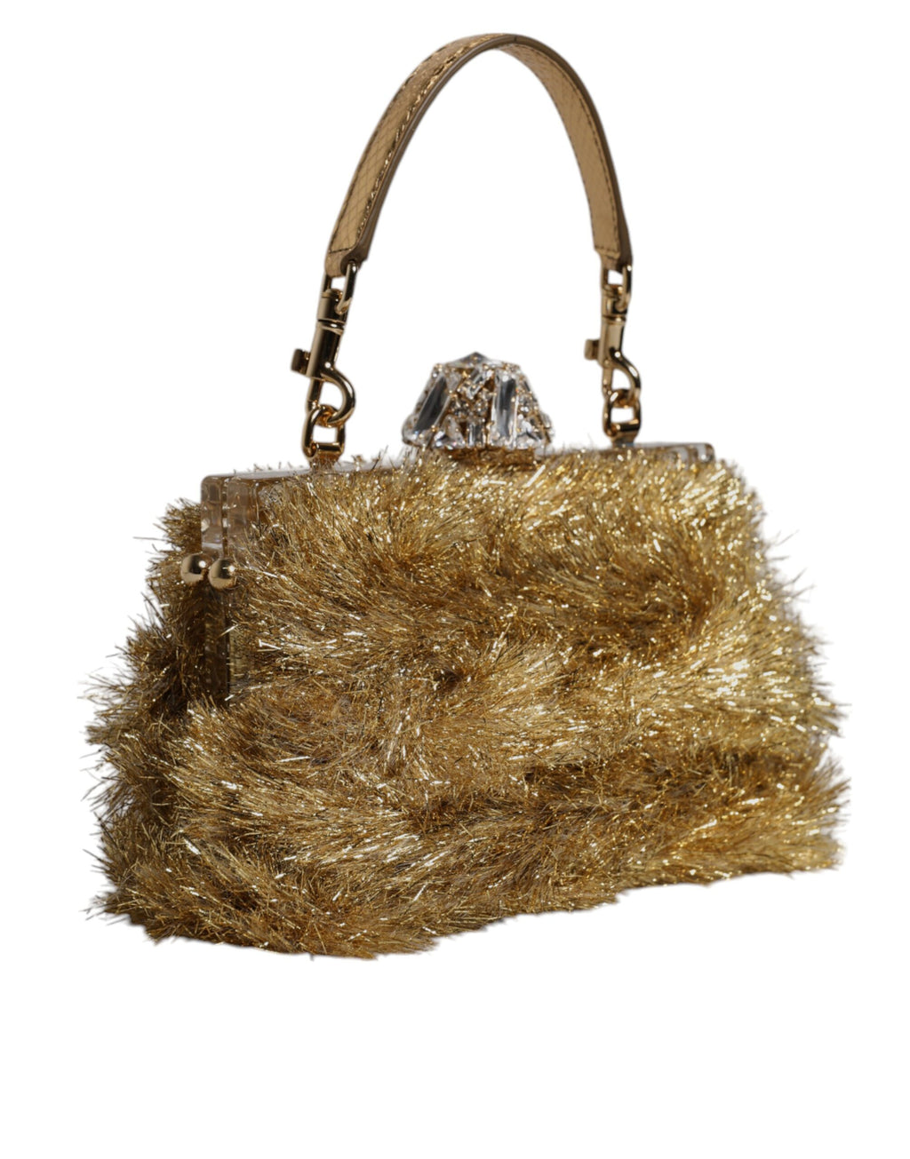 Gold Vanda Kettenband Flitter Kristall Abend Clutch Tasche