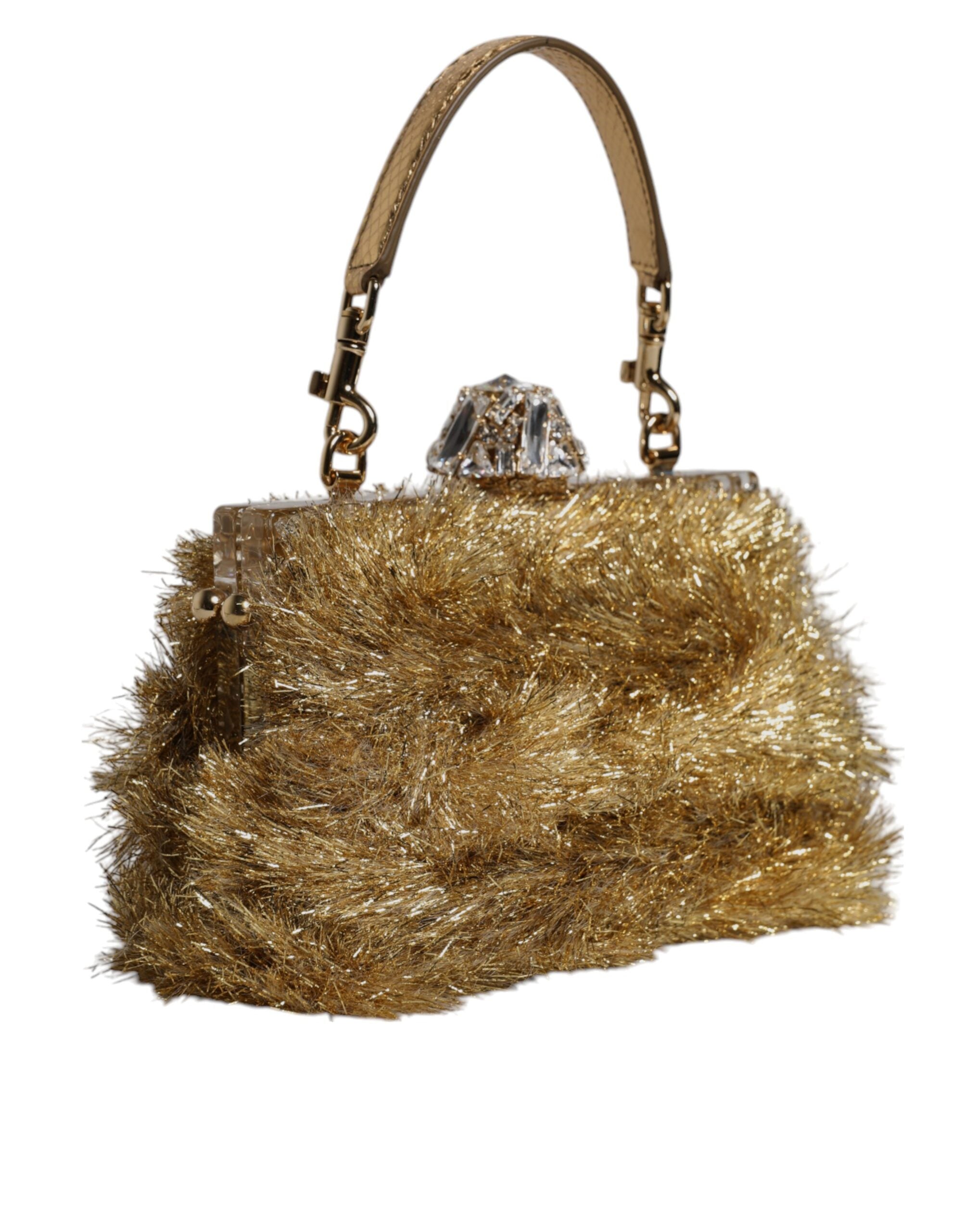 Gold Vanda Kettenband Flitter Kristall Abend Clutch Tasche