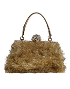 Gold Vanda Kettenband Flitter Kristall Abend Clutch Tasche