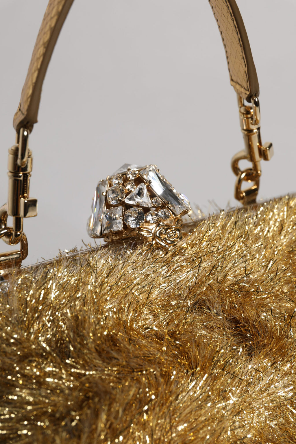 Gold Vanda Kettenband Flitter Kristall Abend Clutch Tasche