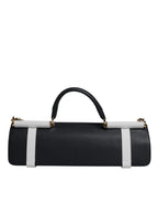 Blau-Weißes Kalbsleder Crossbody Umhängetasche