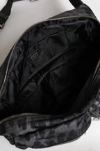 Schwarzer grauer Leopard DG Logo Gürtel Taille Gürteltasche