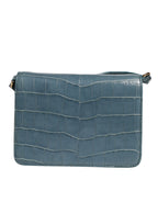 Grüne Exotenleder DG Plaque Crossbody Mini-Tasche