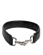 Schwarzes Alligatorleder Tasche Schulterriemen