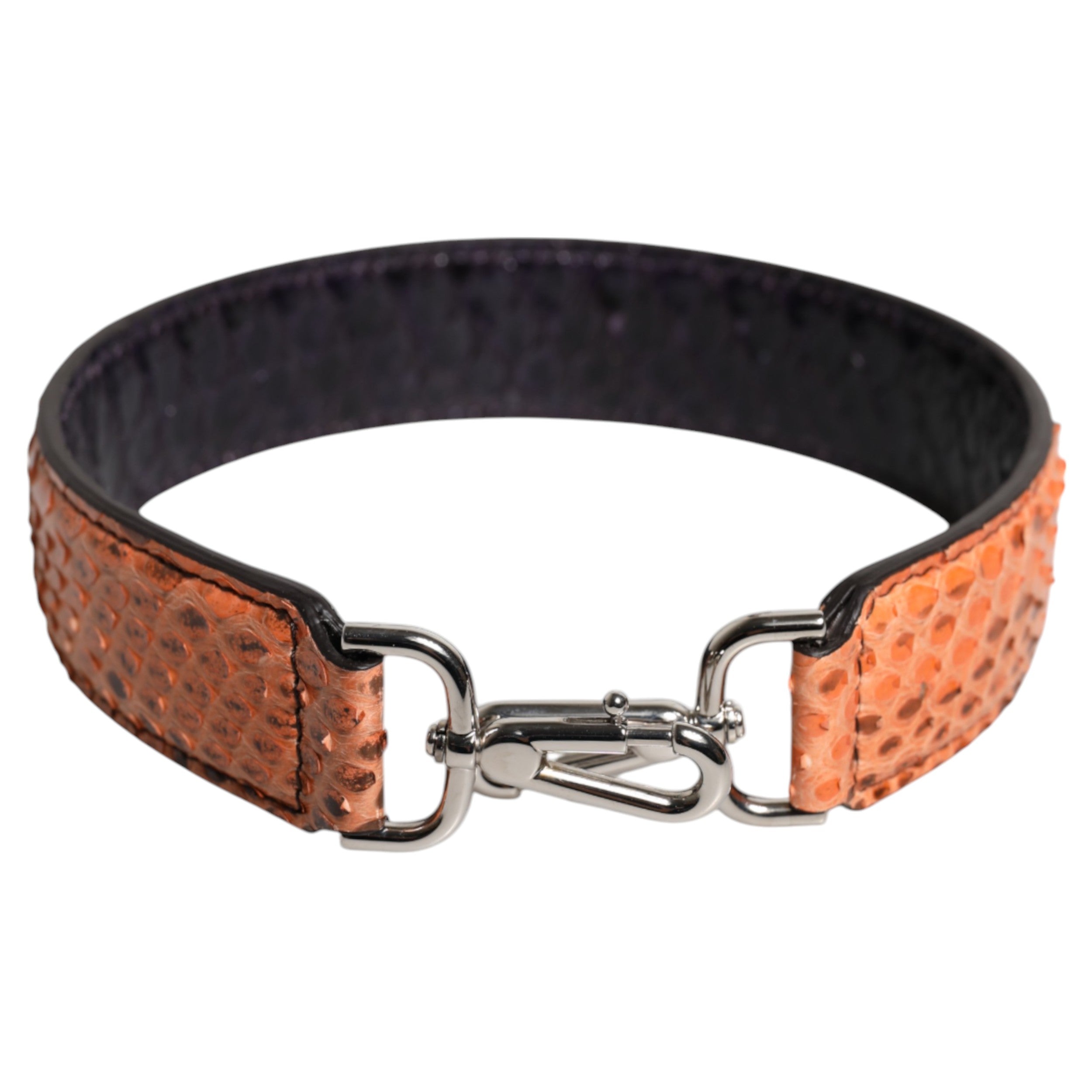 Schwarz Beige Exotische Ledertasche Schulterriemen