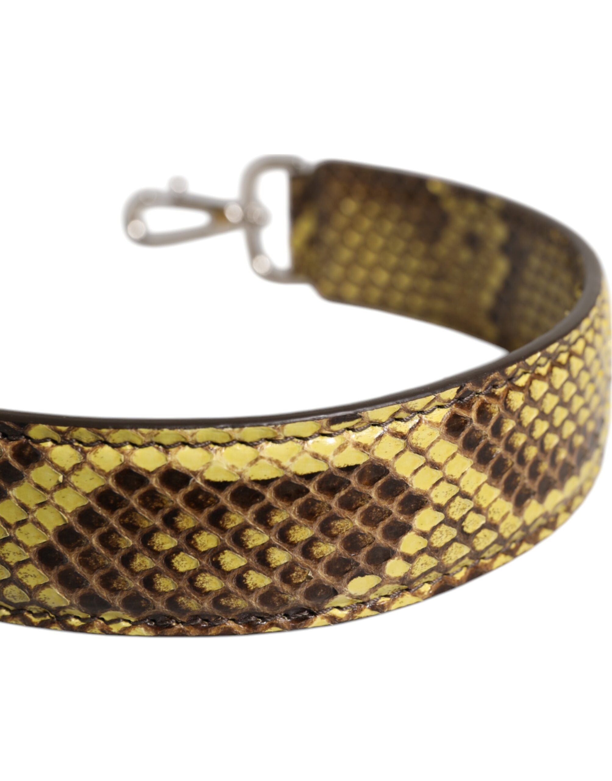 Gelbe exotische Ledertasche Schulterriemen