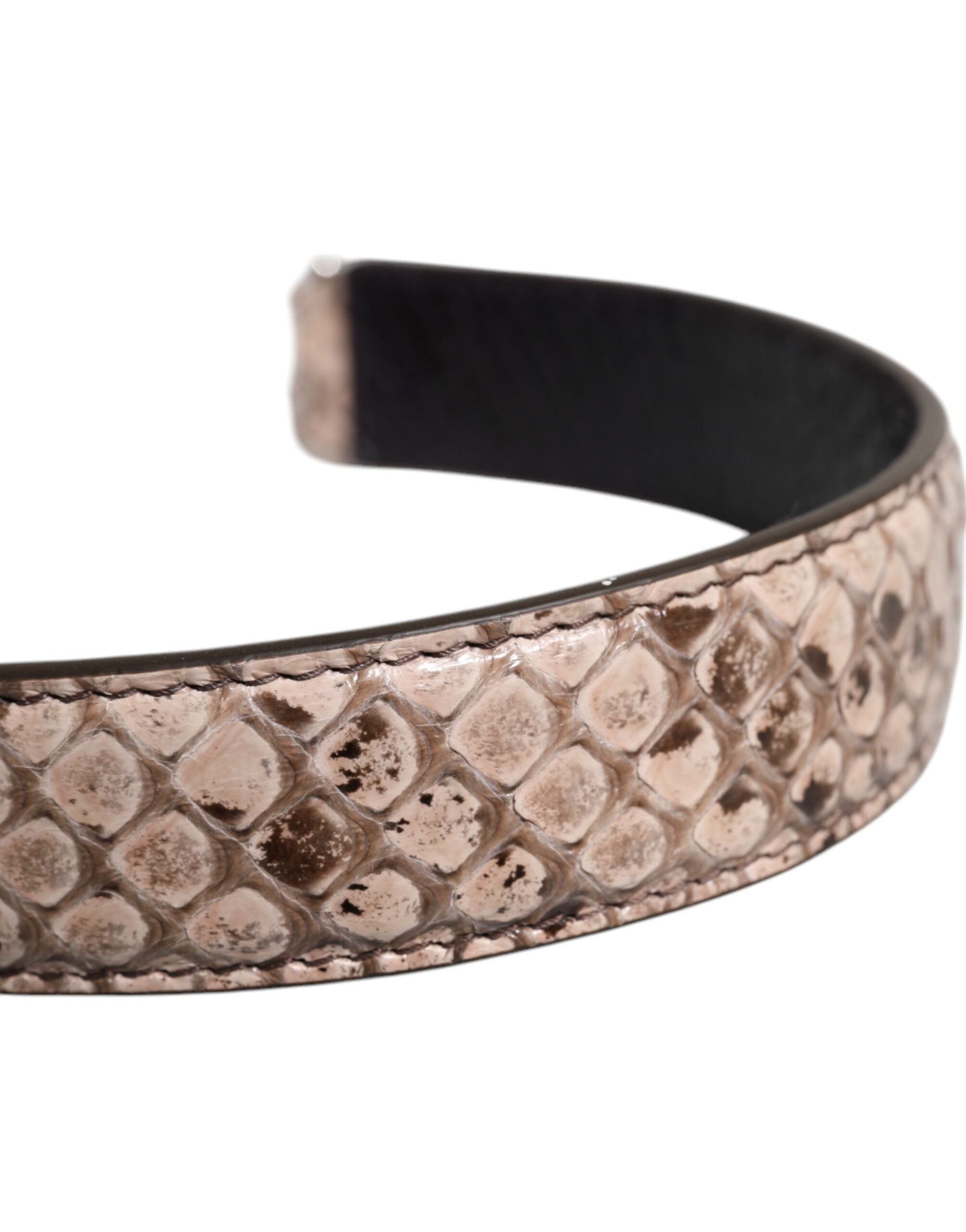 Schwarze Creme Exotische Ledertasche Schulterriemen