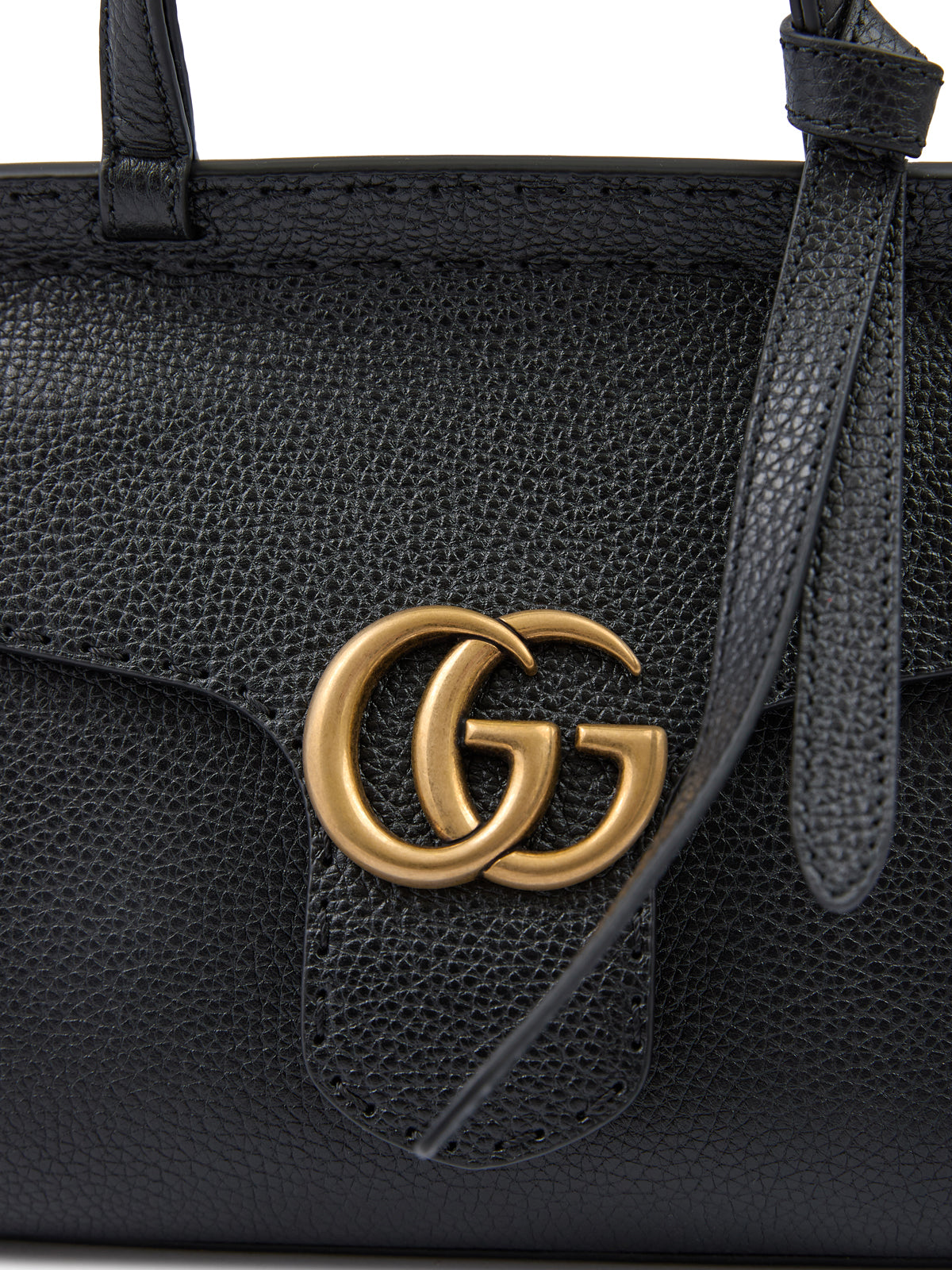 Schwarzes Leder GG Marmont Handtasche