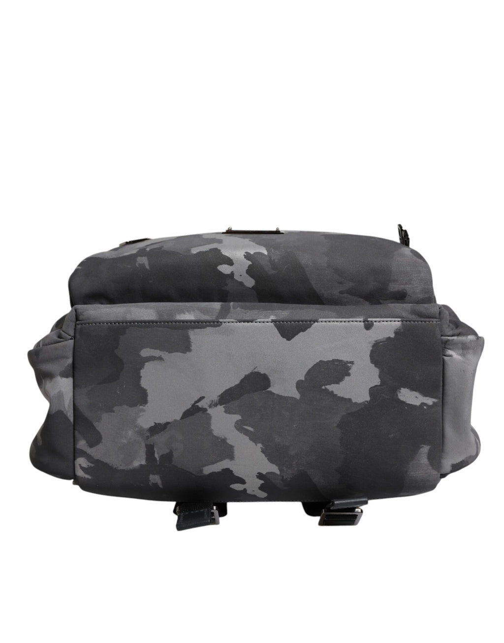 Graue Baumwolle Camouflage Logo Plaque Rucksack Tasche