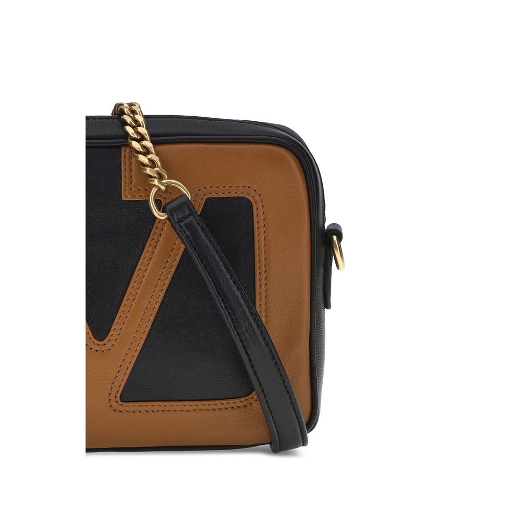 Schwarze Kalbshaut Bos Taurus Schultertasche