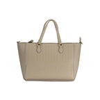 Beige Polyethylen Handtasche
