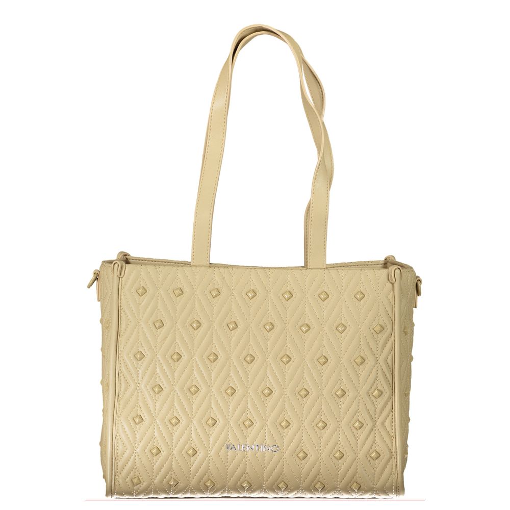 Beige Polyester Handtasche