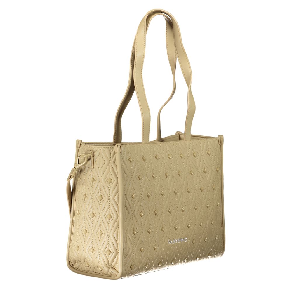 Beige Polyester Handtasche
