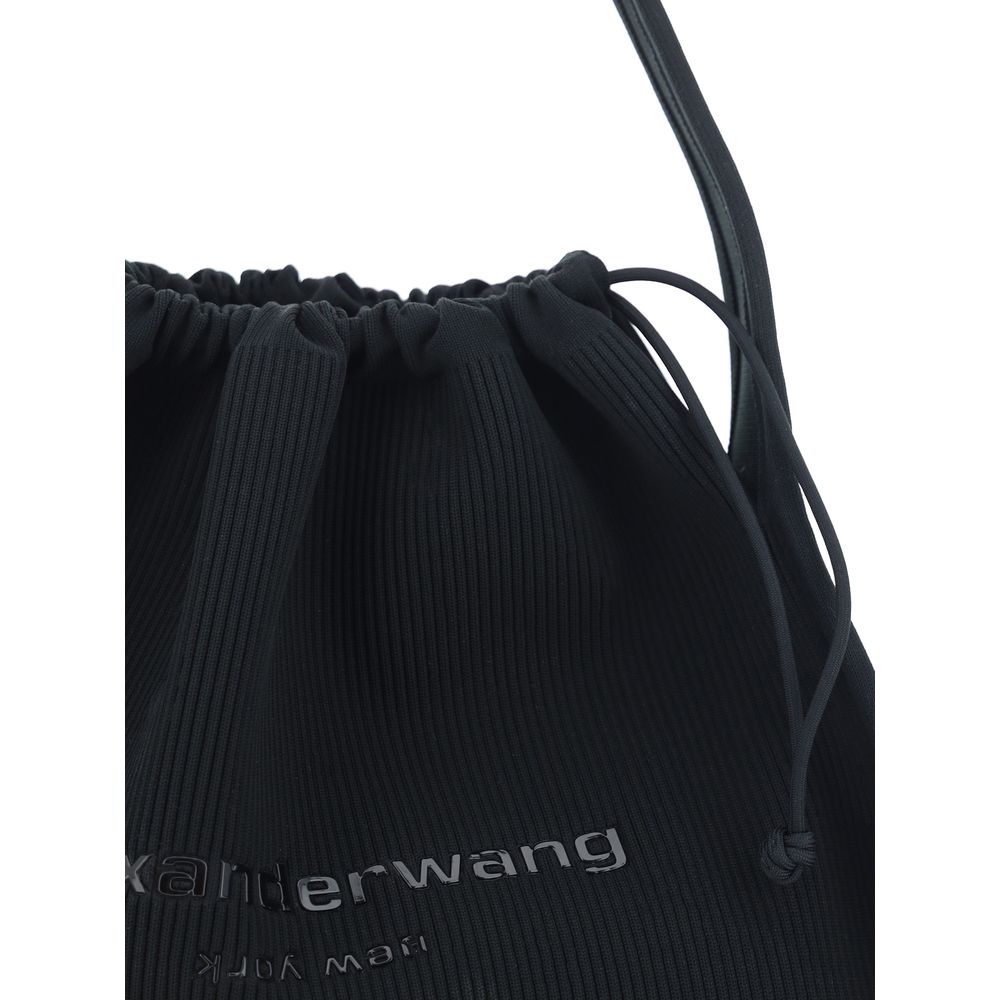 Schwarze Polyester-Handtasche