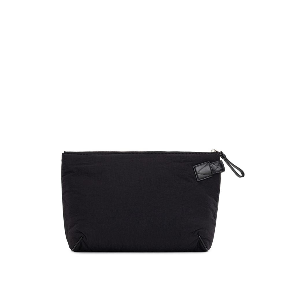 Schwarze Nylon-Clutch-Tasche