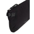 Schwarze Nylon-Clutch-Tasche
