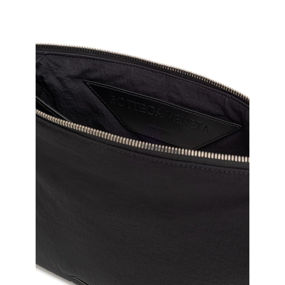 Schwarze Nylon-Clutch-Tasche