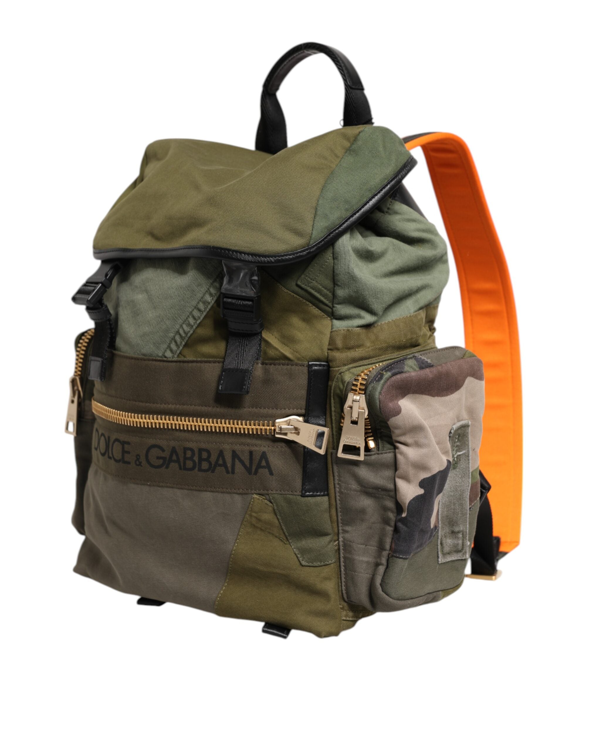 Militär Grün Patchwork Rucksack Rucksack Tasche
