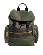 Militär Grün Patchwork Rucksack Rucksack Tasche