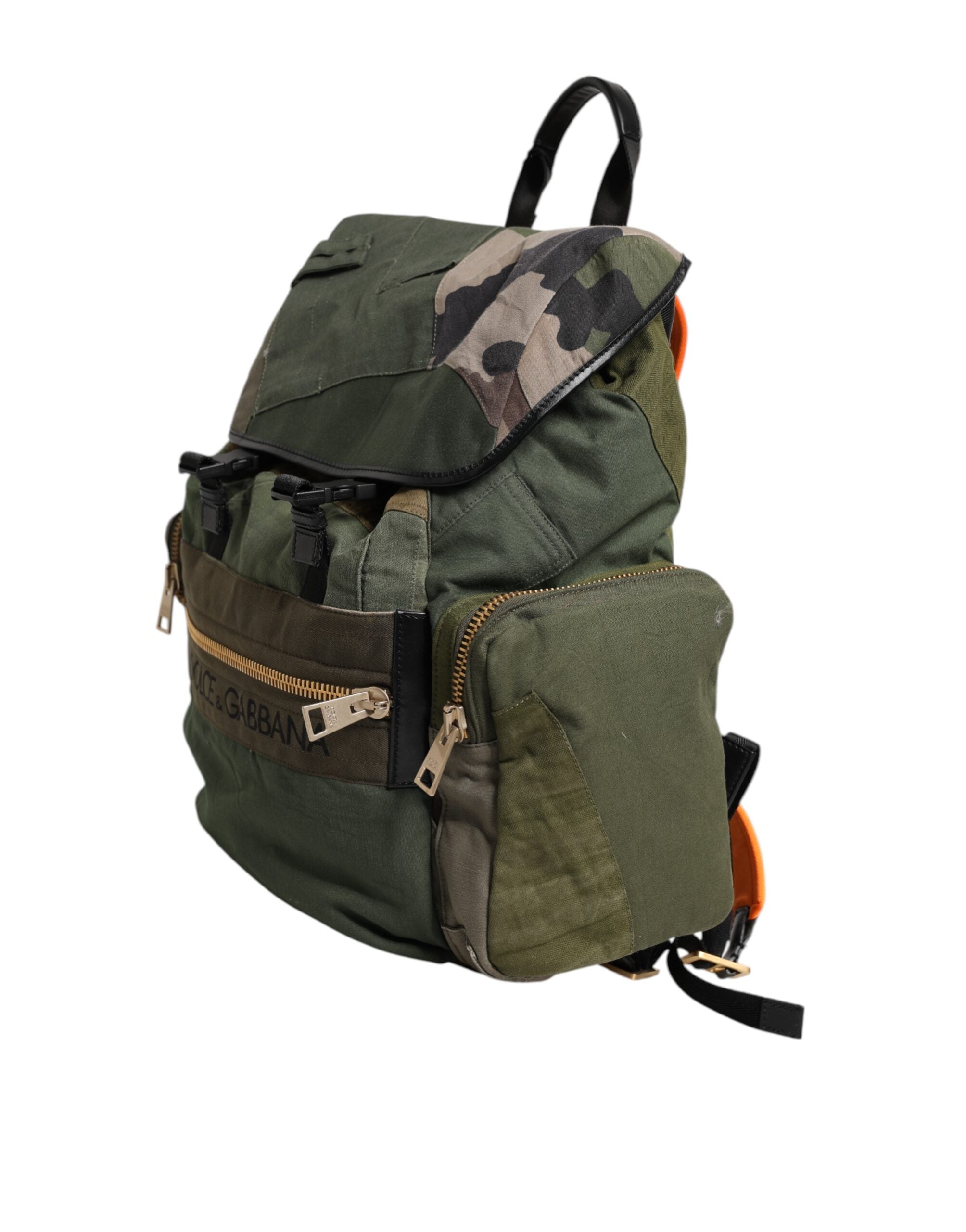 Militär Grün Patchwork Rucksack Rucksack Tasche