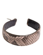 Braunes Exotenleder Handtasche Accessoire Schulterriemen