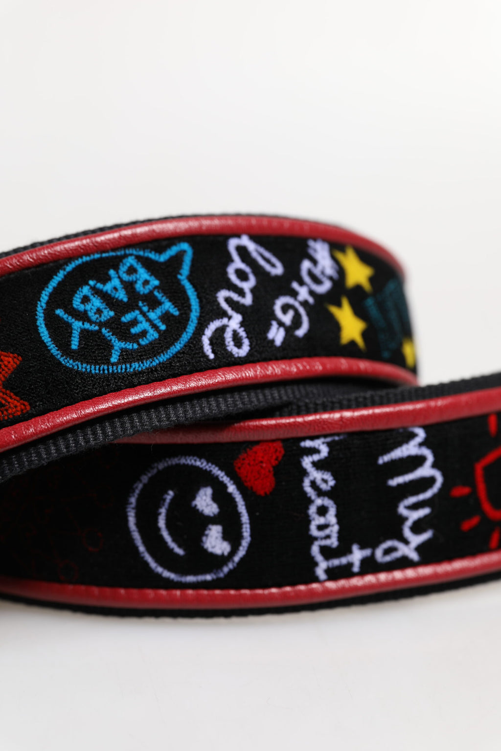 Schwarz Baumwolle Bedruckte Frauen Tasche Accessoire Schulterriemen