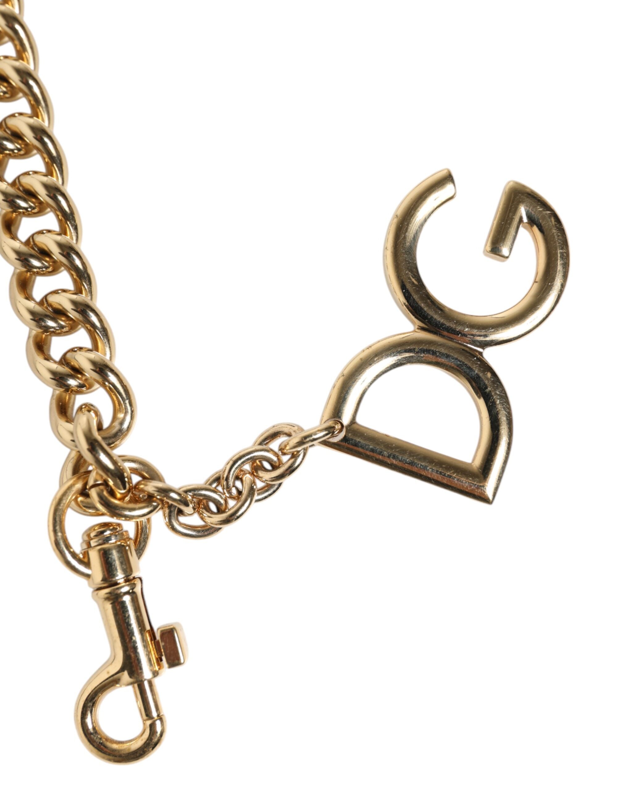 Braun Leopard Gold Messing Kette Accessoire Schulterriemen