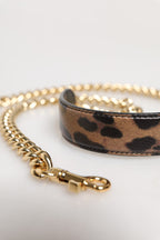 Braun Leopard Gold Messing Kette Accessoire Schulterriemen