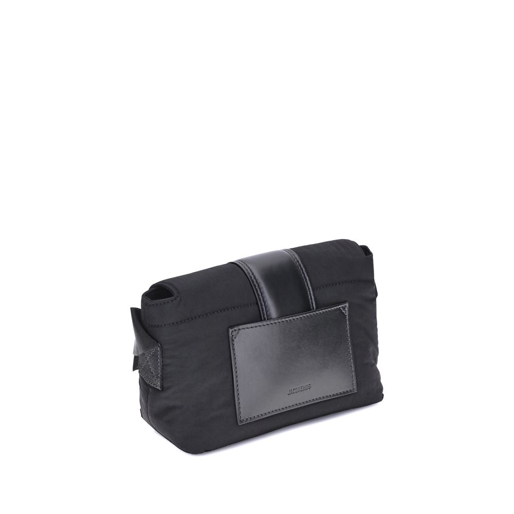 Schwarze Nylon-Handtasche
