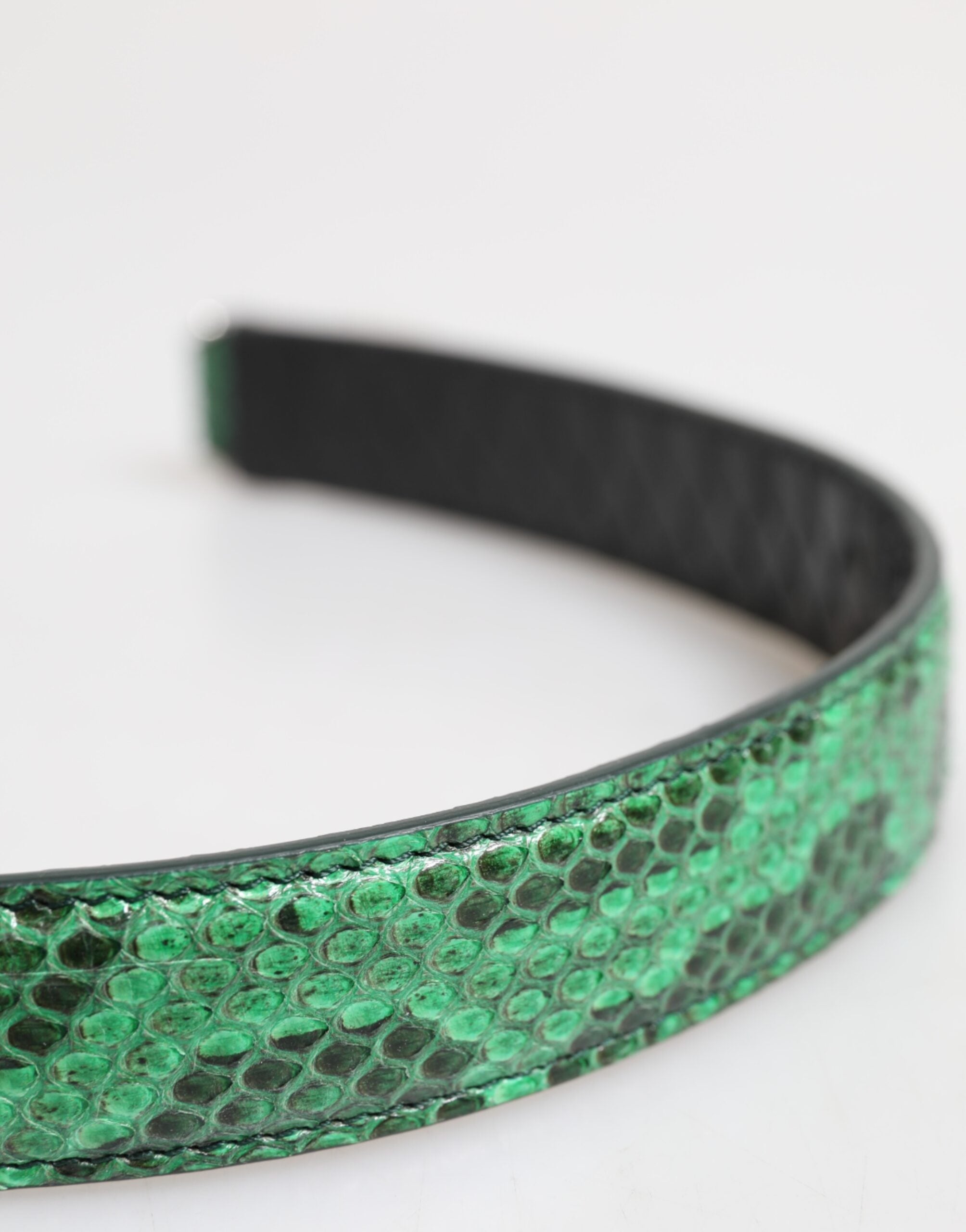 Schwarz Grün Exotische Ledertasche Schulterriemen