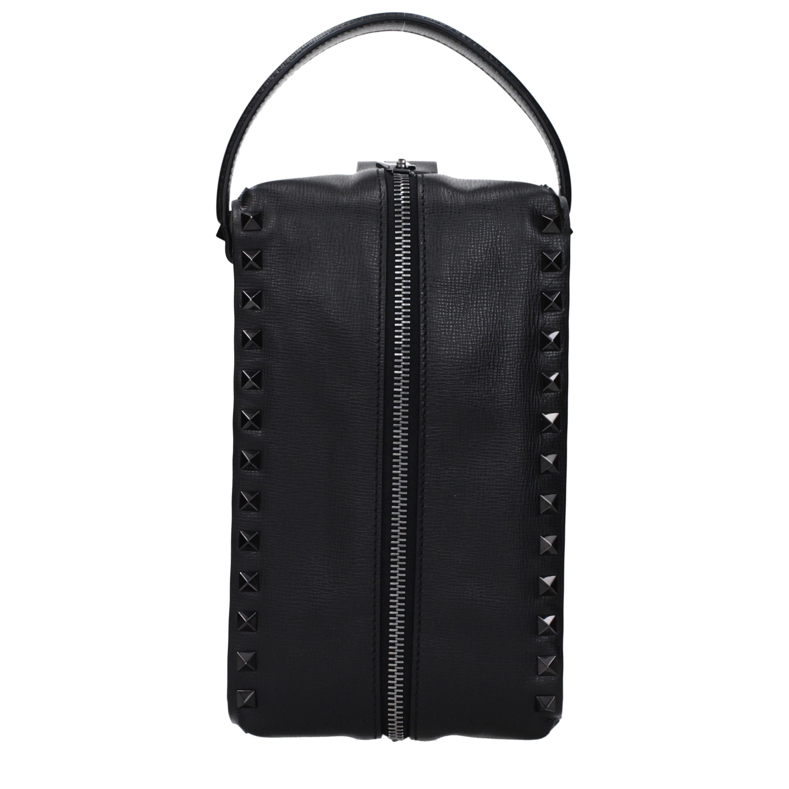 Elegante Leder-Clutch in Schwarz