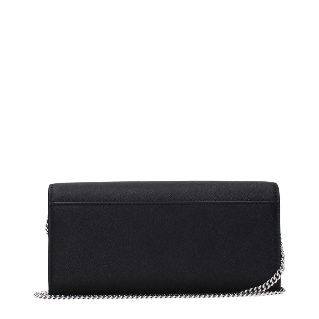 Elegante Leder-Clutch in Schwarz